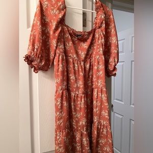 Gracie Tiered Floral Dress (Ginger)